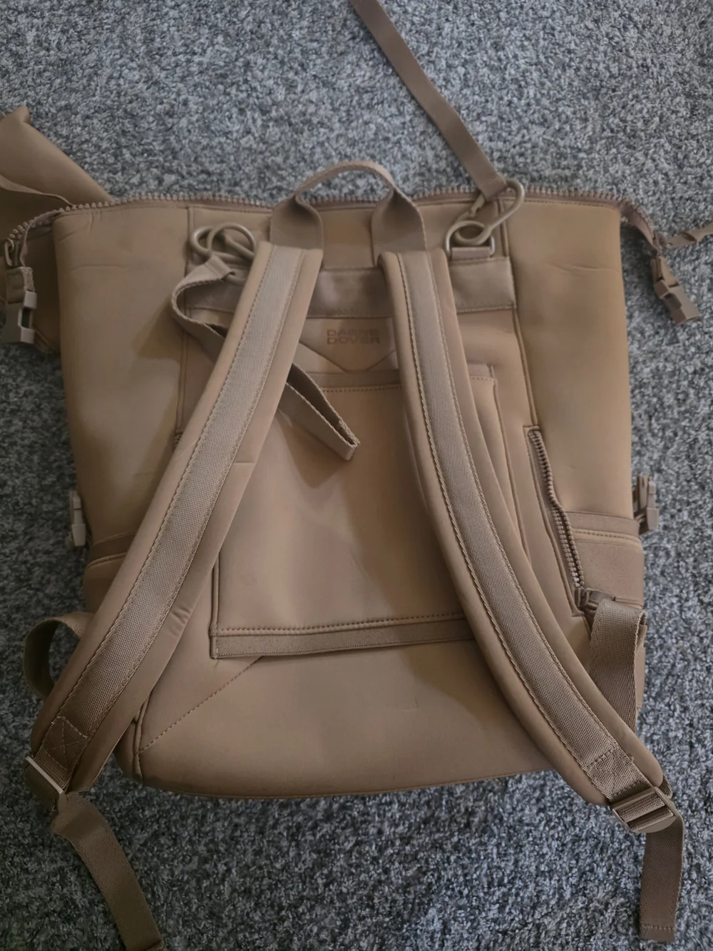 Indi Neoprene Diaper Backpack - Tan